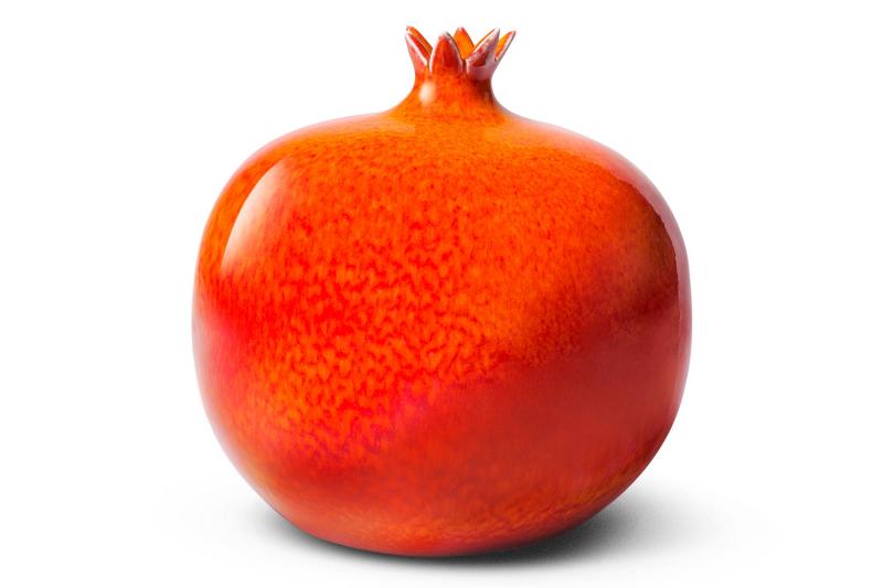 portuguese faience pomegranate orange flame